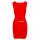 Latex Kleid 2XL Rot Hautenges Minikleid ohne Ärmel mit rundem Ausschnitt Fetish