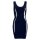 Latex Kleid XS Schwarz Hautenges Minikleid ohne Ärmel mit rundem Ausschnitt