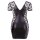 Kleid 2 Wege Zip 2XL Enges Minikleid mit tiefem Ausschnitt