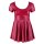 Rotes Kleid 2XL Minikleid Skaterkleid Gürtel Zierschnalle