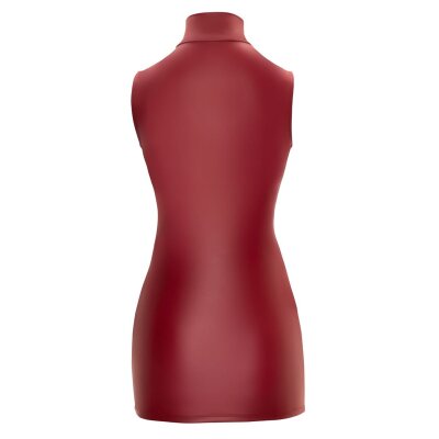 Rotes Minikleid Zip M Kleid mit Reißverschluss vorne