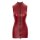 Rotes Minikleid Zip L Kleid mit Reißverschluss vorne