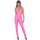 Damen Overall M Neon Pink mit extra tiefem Ausschnitt