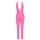 Damen Overall M Neon Pink mit extra tiefem Ausschnitt