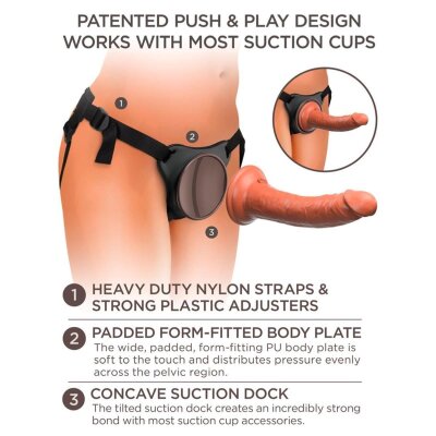 Strap On King Cock Comfy Silicone Body Dock Kit
