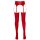 Strapsgürtel rot L/XL Strapse mit Strümpfe Set Mattlook