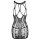 Schwarzes Kleid S-L mit String Minikleid Dessouskleid