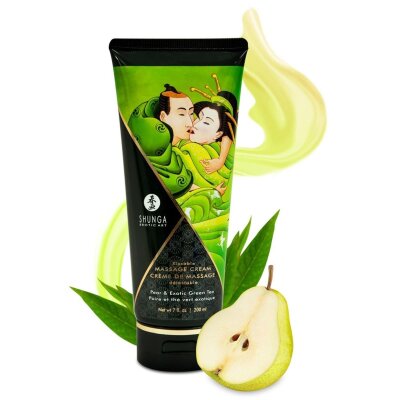 Shunga - Kissable Massage Cream Pear & Exotic Green...