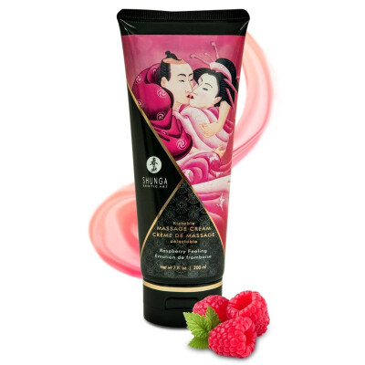 Shunga - Kissable Massage Cream Raspberry Feeling 200ml.