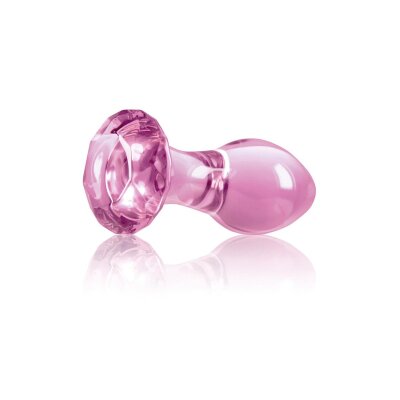 Glas Plug Buttplug Analstöpsel Crystal Gem Pink