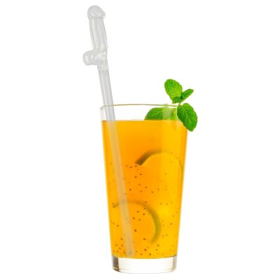 Glass Drinking Straw Willy  Plastikfrei Glas Trinkhalme transparent