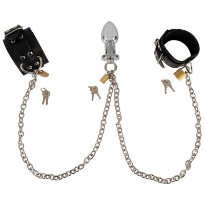 Cuffs & Plug   Handfesseln mit Plug schwarz