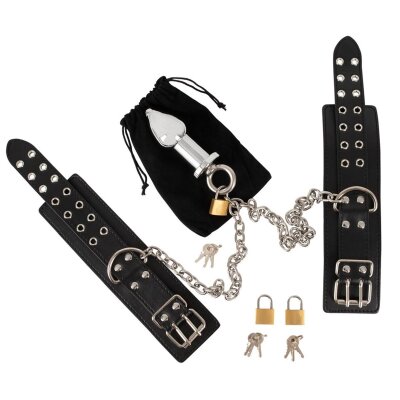 Cuffs & Plug   Handfesseln mit Plug schwarz
