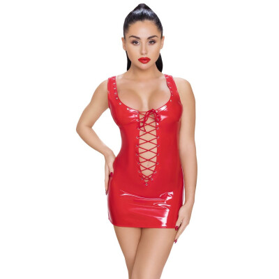 Kleid aus Lack  XL Kleid rot