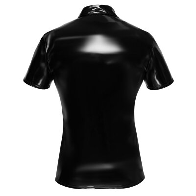 Poloshirt aus Lack  2XL Shirt schwarz
