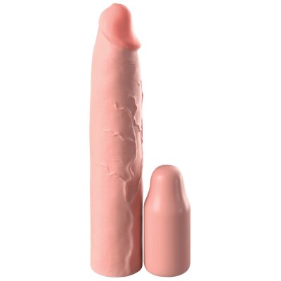 3“ Silicone X-tension Penis Sleeve Penis Hülle Verlängerung hautfarben hell