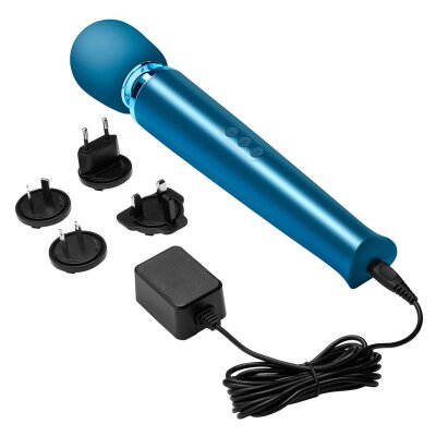 Le Wand Massager Vibrator Stab Pearl USB Aufladbar blau