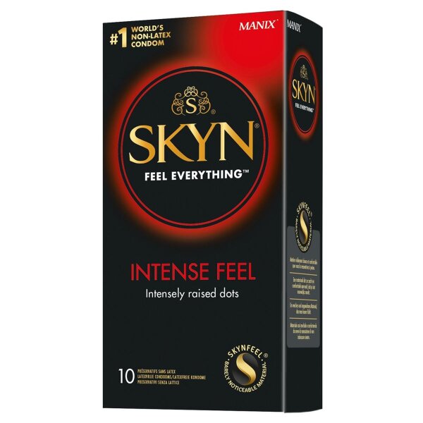 Manix SKYN Intense Feel 10 Kondome hauch dünn genoppt vegan Latexfrei