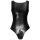 Latex Body S schwarz mit 2-Wege-Zip ouvert Karree-Ausschnitt