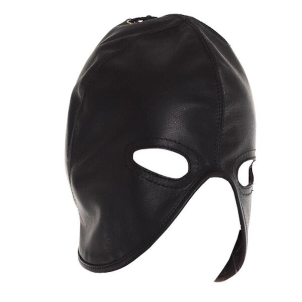 bellavib ® Leder  Maske Kopfmaske Fetisch Maske Offen