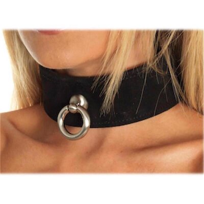 bellavib ® Leder Halsband mit DOM O-Ring verstellbar...