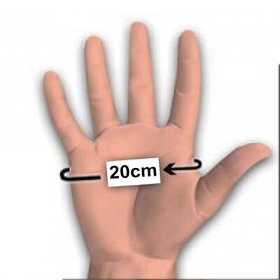 bellavib® 100% Natur Latex Gummi Handschuhe kurz M=20cm