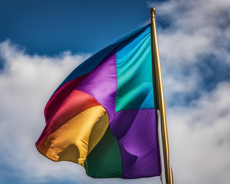 LGBTQ Pride Colour Regenbogenfahne als Symbol der Hoffnung